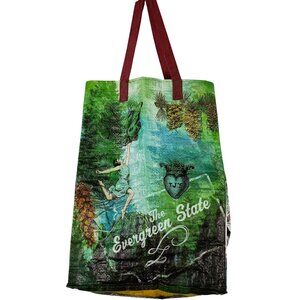 Trader Joes Washington State Reusable Grocery Tote Bag Evergreen State Northwest